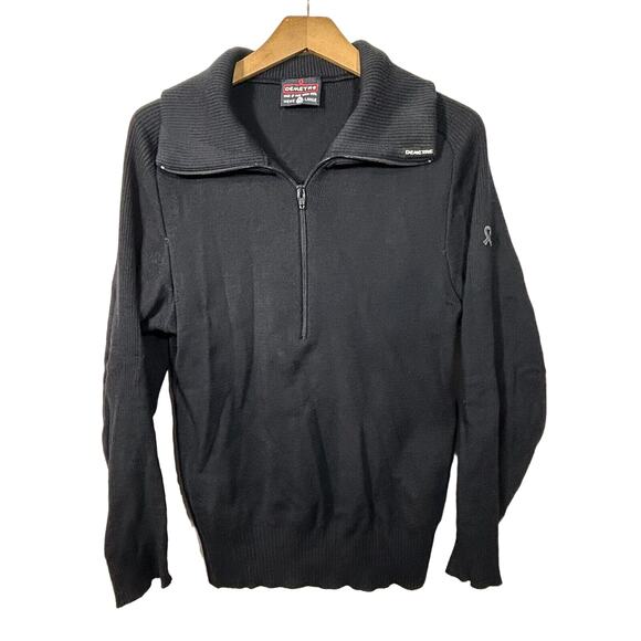 Vintage Demetre Wool 1/4 Zip Pullover Sweatshirt Mens L Knit Ski Mock Neck - Picture 1 of 7